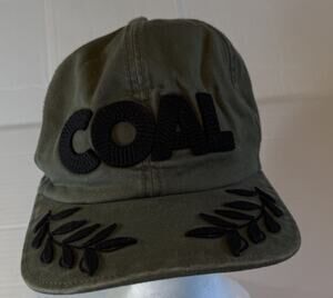 Coal Headwear Hat Olive Green Black Logo Snapback Back Cap